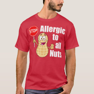 Allergisch voor Noten Pinda Allergie Awareness T-shirt