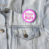 Allergisch voor noten ronde button 5,7 cm (In situ)
