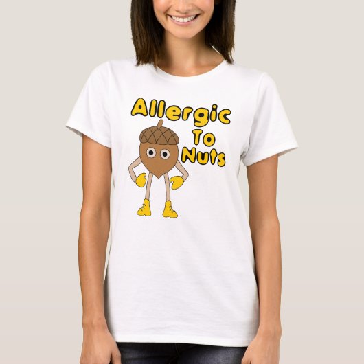 Allergisch voor noten t-shirt (Voorkant)