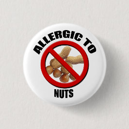Allergisch voor Nuts Medical Alert Sml Button