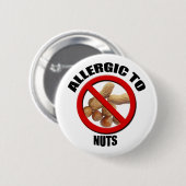 Allergisch voor Nuts Medical Alert Std Button (Voorkant /achterkant)