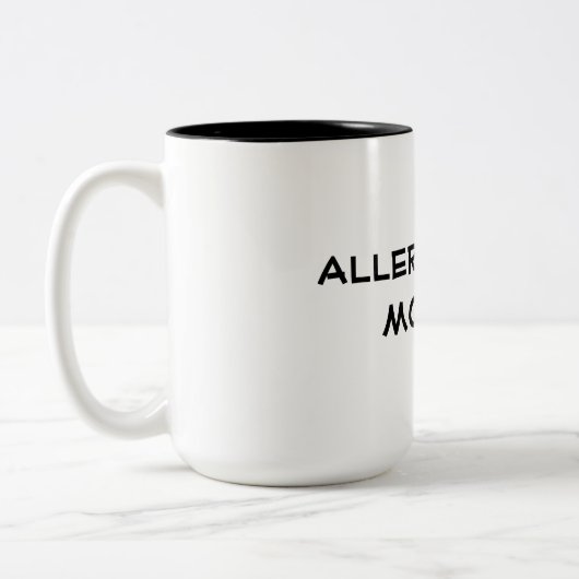 Allergisch voor ochtenden Funny Coffee mok Design (Links)