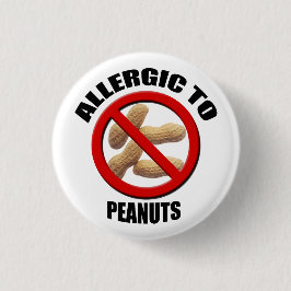 Allergisch voor Peanuts Medical Alert Sml Button