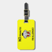 Allergisch voor pinda's bagagelabel (Voorkant verticaal)