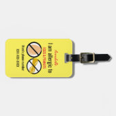 Allergisch voor Pinda's en Gepersonaliseerde het Bagagelabel (Voorkant horizontaal)