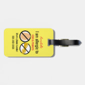 Allergisch voor Pinda's en Gepersonaliseerde het Bagagelabel (Achterkant horizontaal)