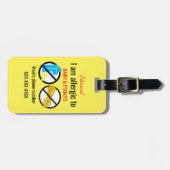 Allergisch voor pinda's en melkachtige Kinderen Bagagelabel (Voorkant horizontaal)