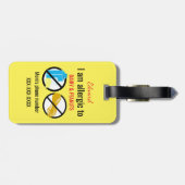 Allergisch voor pinda's en melkachtige Kinderen Bagagelabel (Achterkant horizontaal)