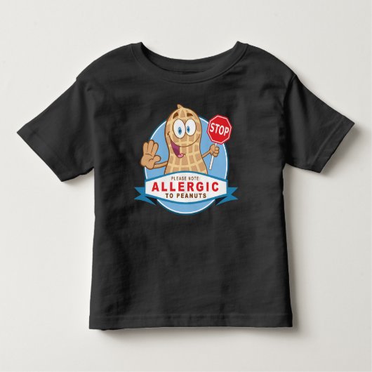 Allergisch voor pinda's kinder shirts (Voorkant)