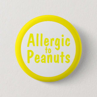 Allergisch voor pinda's ronde button 5,7 cm