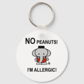 Allergisch voor pinda's sleutelhanger (Voorkant)