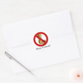 Allergisch voor pinda's stickers! ronde sticker (Envelop)