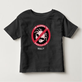 Allergisch voor schelpdierallergie Gepersonaliseer Kinder Shirts
