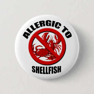 Allergisch voor Shellfish Medical Alert Std Button