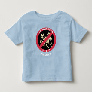 Allergisch voor tarweKinder allergie Gepersonalise Kinder Shirts