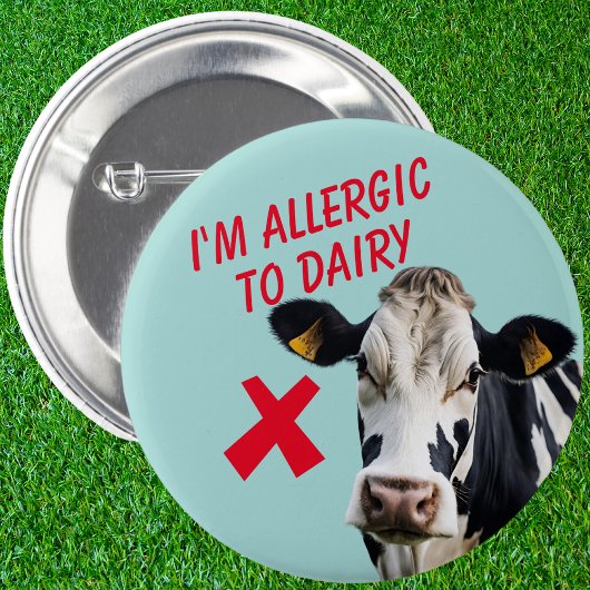 Allergisch voor zuivelintolerantie voedselallergie ronde button 5,7 cm