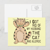 Allergische kat briefkaart (Voorkant / Achterkant)