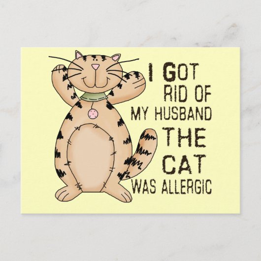Allergische kat briefkaart (Voorkant)