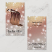 Allergische logo met goudglitterige schimmelhaar visitekaartje (Voorkant / Achterkant)