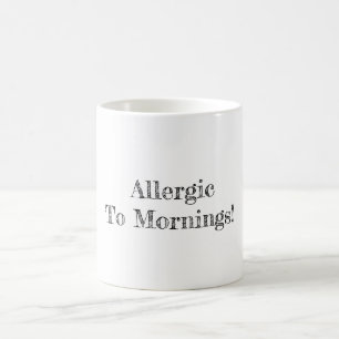 Allergische ochtenden koffiemok
