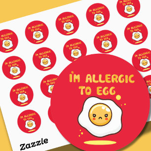 Allergische reactie op een allergische reactie op ronde sticker