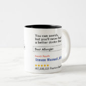 Allergist Aangepast cadeau Tweekleurige Koffiemok (Voorkant rechts)