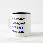 allergist, geweldige tweekleurige koffiemok (Voorkant links)