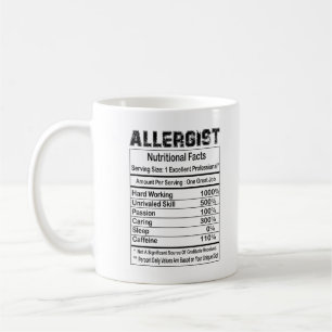 Allergist Nutritional Facts 11oz Mok