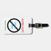 Allergy Alert Gepersonaliseerd Food Allergy Medica Bagagelabel (Voorkant horizontaal)