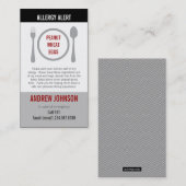 Allergy Alert Gray Duotones Contactkaartje (Voorkant / Achterkant)