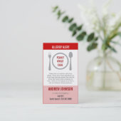 Allergy Alert Red Duotones Contactkaartje (Staand voorkant)