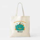 Allergy Alert Teal Pumpkin Bugs Leaves Boy Tote Bag (Achterkant)