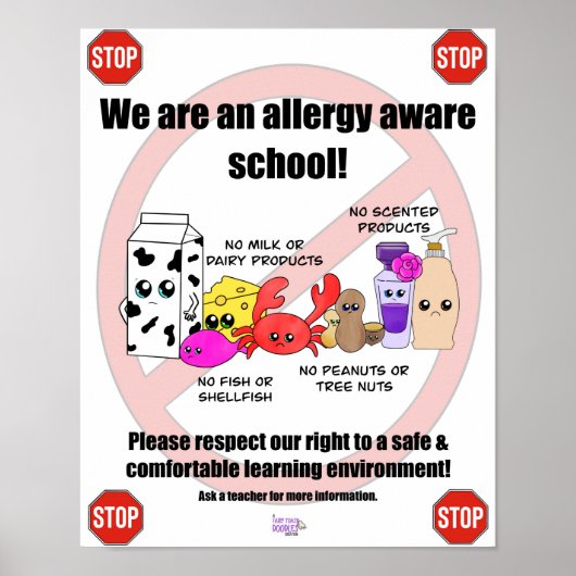 Allergy Aware School Poster (Voorkant)