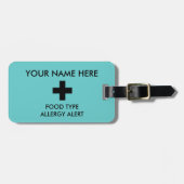 Allergy ID & I.C.E. Label Bagagelabel (Voorkant horizontaal)