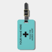 Allergy ID & I.C.E. Label Bagagelabel (Voorkant verticaal)