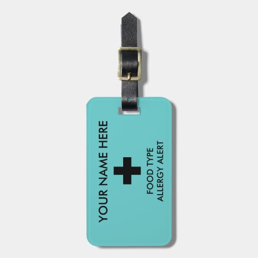 Allergy ID & I.C.E. Label Bagagelabel (Voorkant verticaal)