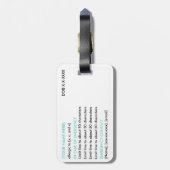 Allergy ID & I.C.E. Label Bagagelabel (Achterkant verticaal)