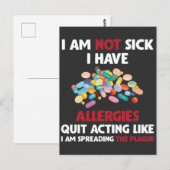Allergy Sufferke Allergische Humor Allergy Briefkaart (Voorkant / Achterkant)