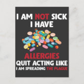 Allergy Sufferke Allergische Humor Allergy Briefkaart (Voorkant)