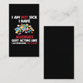 Allergy Sufferke Allergische Humor Allergy Visitekaartje (Voorkant / Achterkant)