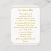 Allerheiligen Traditionele Gebed Kaart Plaatskaartje (Achterkant)