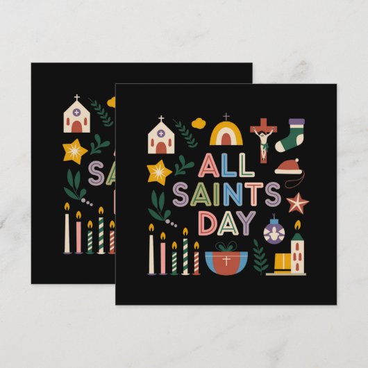 Allerheiligen vieren de betekenisvolle dag kaart (Voorkant / Achterkant)