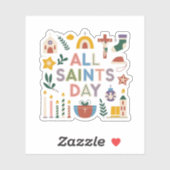 Allerheiligen vieren de betekenisvolle dag sticker (Vel)