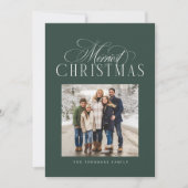 Allerkerstfestelijkste groene foto feestdagenkaart (Voorkant)