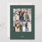 Allerkerstfestelijkste groene foto feestdagenkaart (Achterkant)