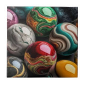 Allerlei harten en bloemen mozaïek" tegeltje (Voorkant)