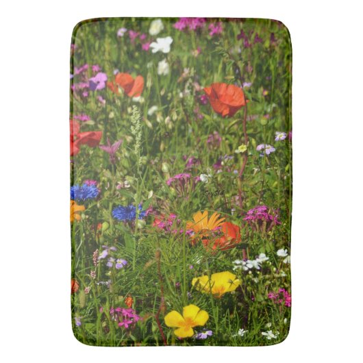 Allerlei mooie bloemen badmat (Voorkant Verticaal)