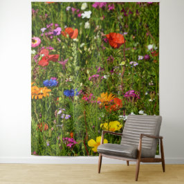 Allerlei mooie bloemen wandkleed