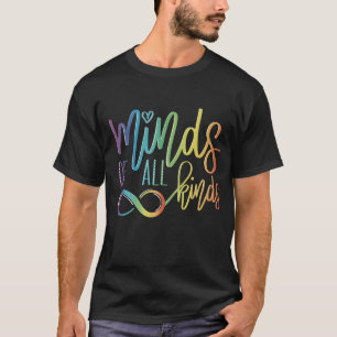 allerlei soorten neurodiversiteit, oneindig autism t-shirt