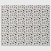 Allerlei soorten vogels inpakpapier (Vlak)